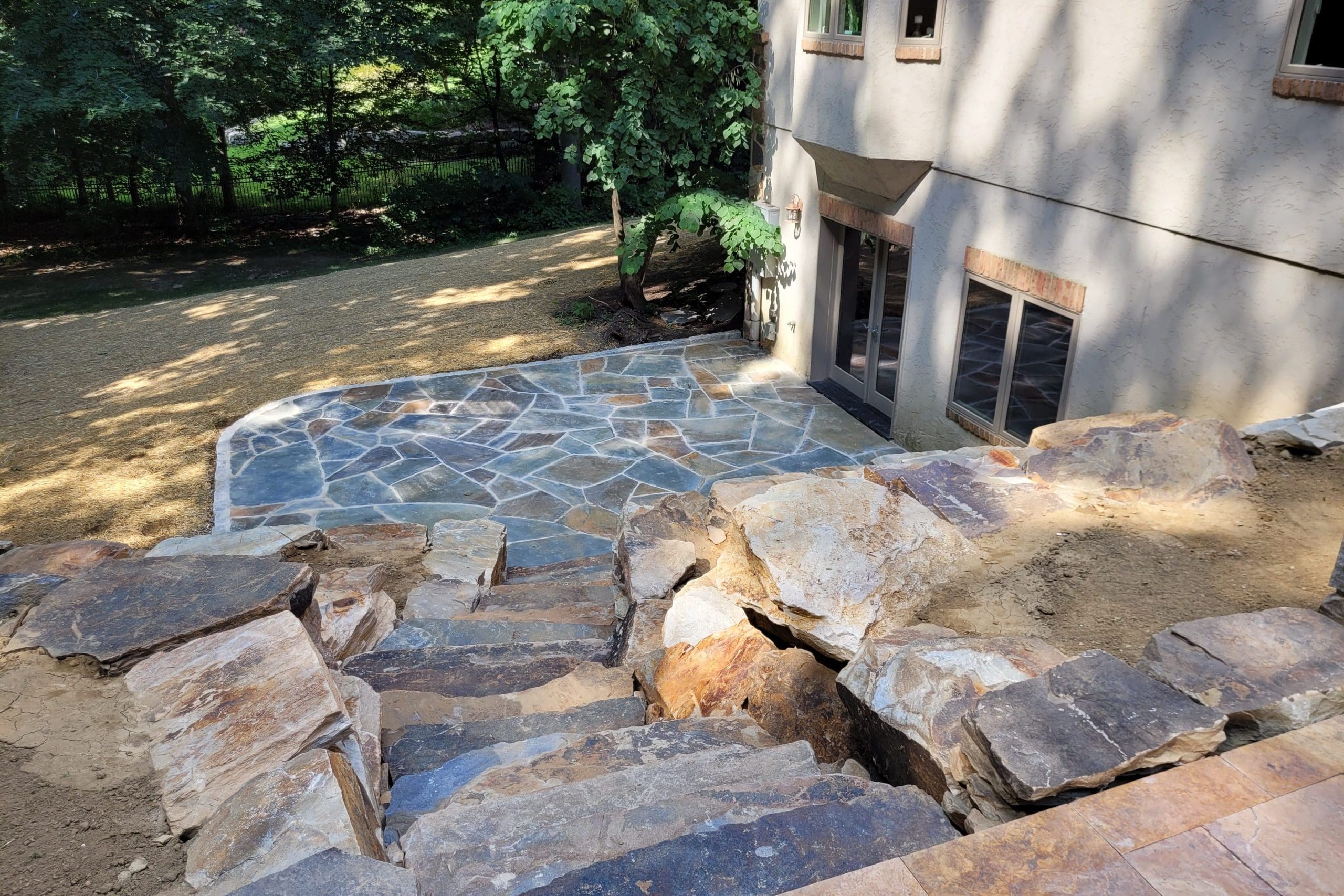 custom stone stairs