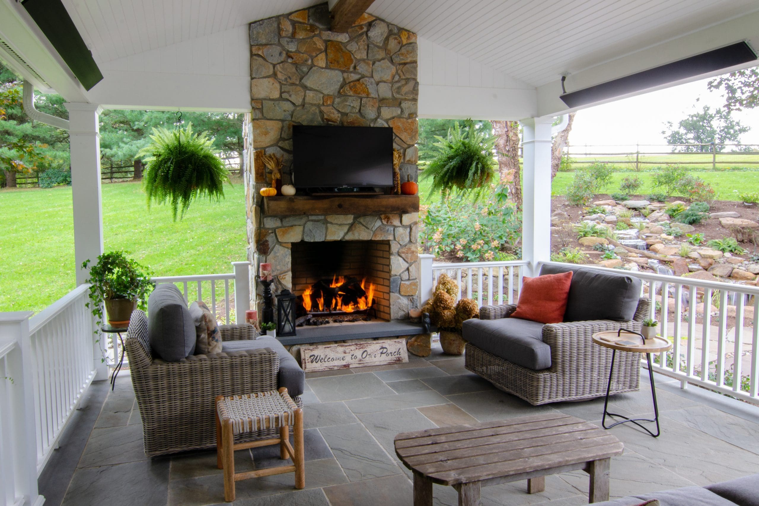 a covered patio